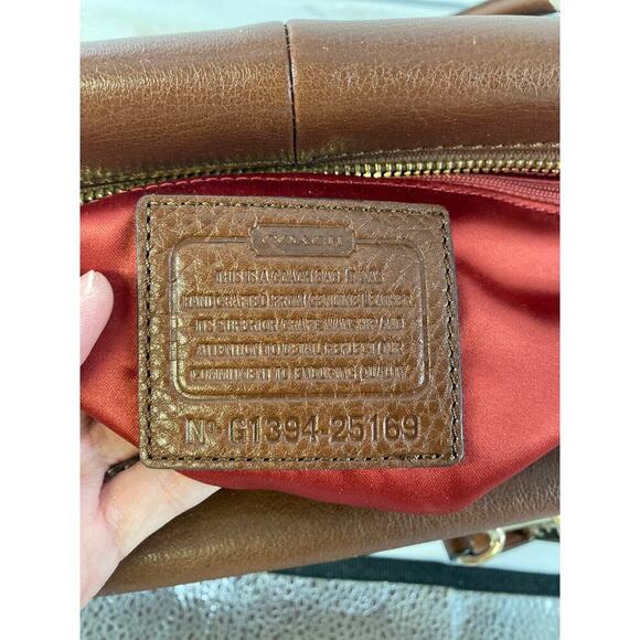 COACH 25169 MEDIUM BROWN LEATHER CROSSBODY BAG - Picture 9 of 11